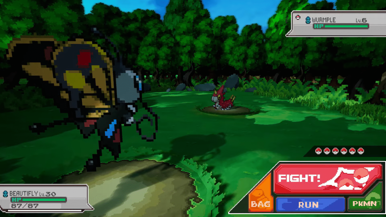 Pokemon Gamma Emerald - Showcasing gorgeous battle scenes and dynamic camera